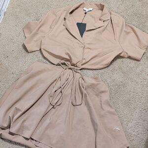 Vintage En Saison Beige One-Piece Dress Women's 1X NWT